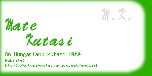 mate kutasi business card