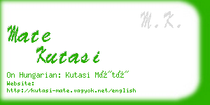 mate kutasi business card